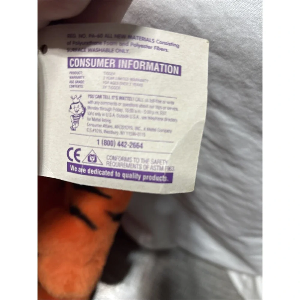 Walt Disney‎ Stuffed Plush Tigger LARGE Mattel Winnie The Pooh 24